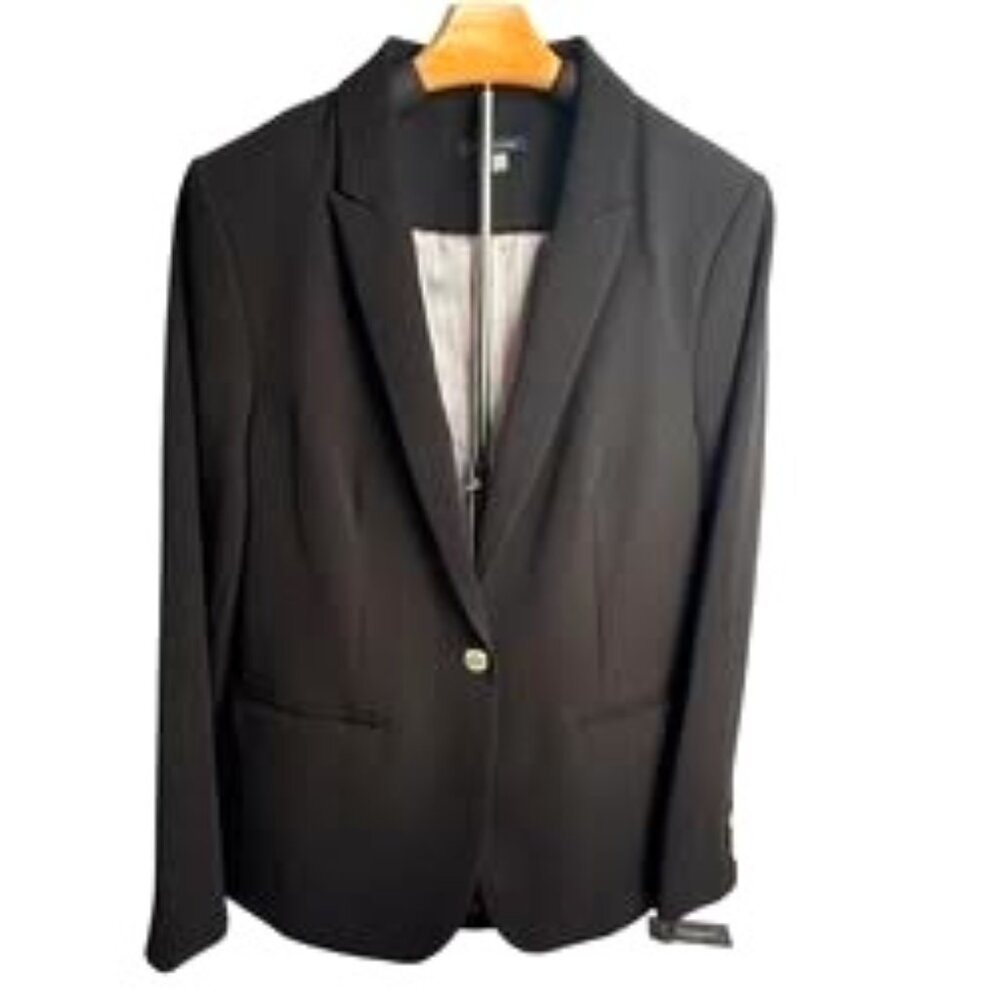 Women's Black Single-Button Blazer